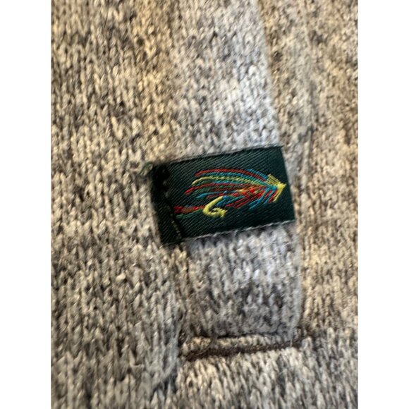 Orvis Mens Sherpa-Lined 1/4 Zip Sweater Fleece Pullover - Gray XXL - Picture 5 of 9